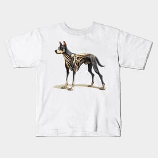 Skeleton Doberman Pinscher Dog Kids T-Shirt